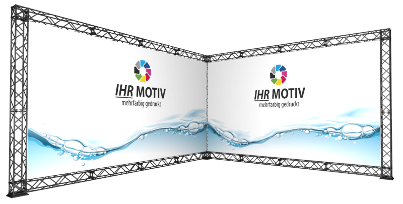 Crown Messestand L-Form 4 x 4 - schwarz Crown Messestand L-Form 4 x 4 - schwarz