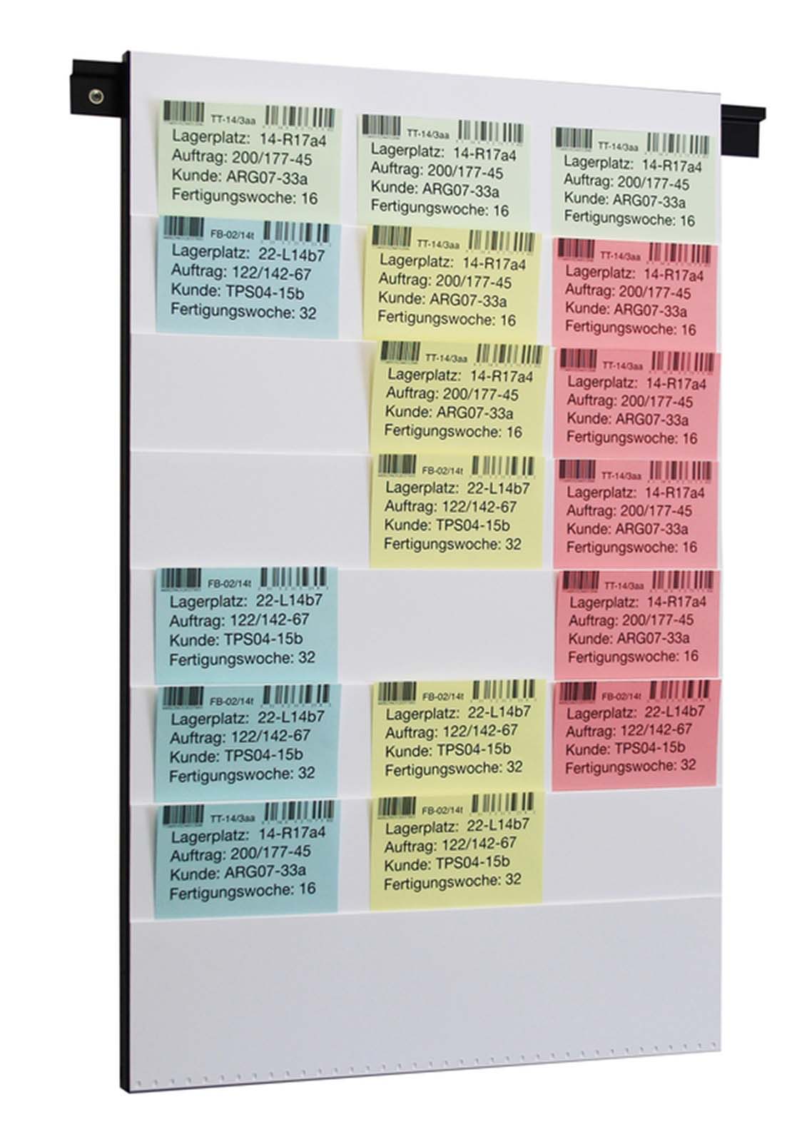 Beleg-Planungstafel für DIN A4 + A5 Breite 500mm, Sichtrand 90mm, Einstecktiefe 120 mm - 7