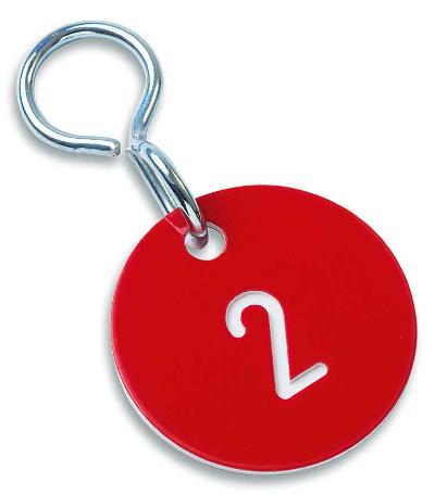Zahlenmarken "Numero", Farbe: rot/weiß - 1-25