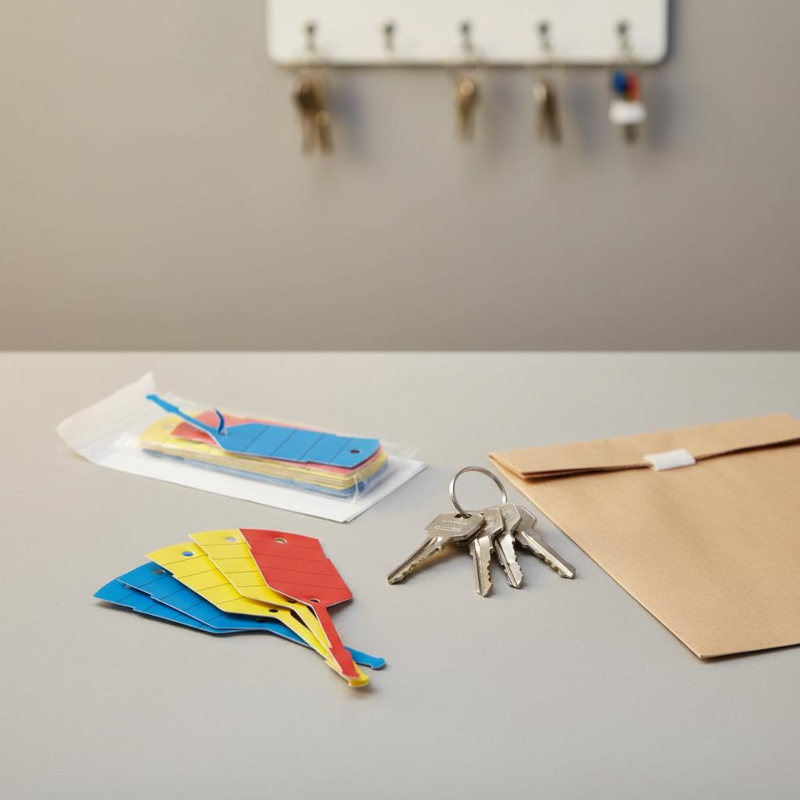 Schlüsselanhänger mit Schlaufe. Komplett-Set mit 300 Anhängern