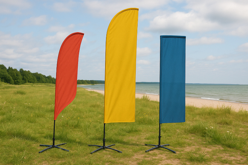 Beachflags in der Nähe des Strands
