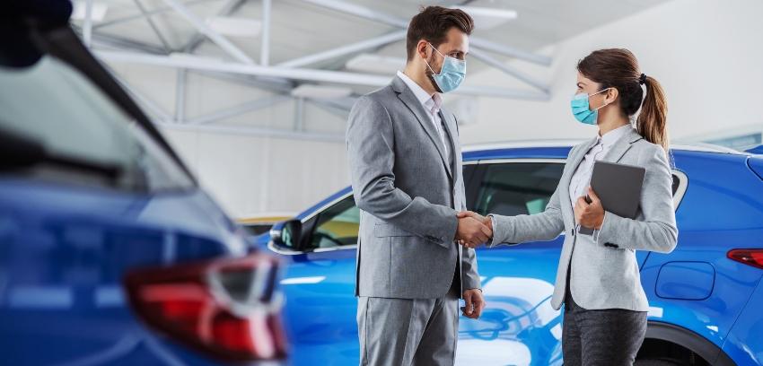 Verkaufsgespräch - Hygienevorschriften im Autohaus