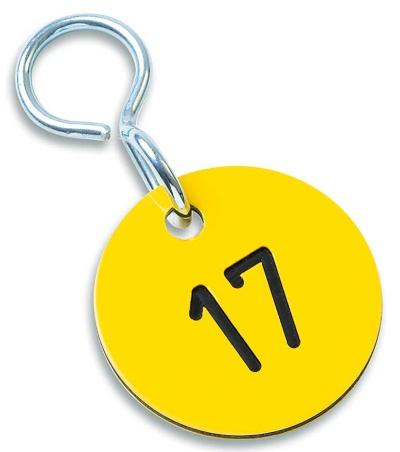 Zahlenmarken "Numero", Farbe: gelb/schwarz - 1-25