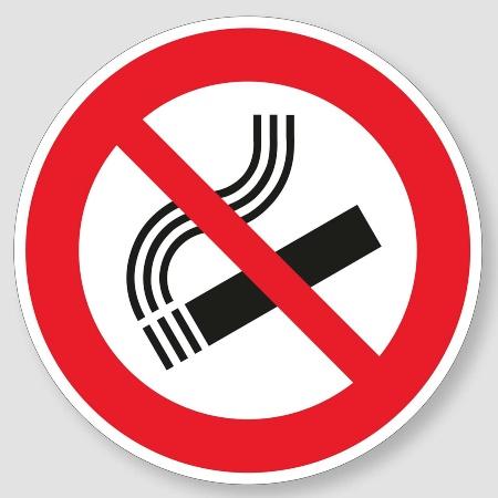 Aufkleber "Rauchen verboten" in 4 Größen - Ø 52 mm