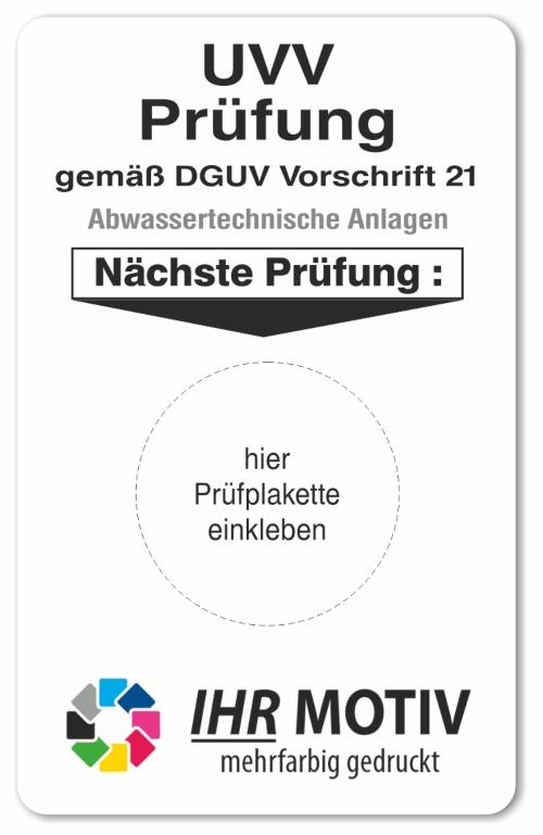 Grundplakette DGUV Vorschrift 21 - Abwassertechnische Anlagen (BGV C5)