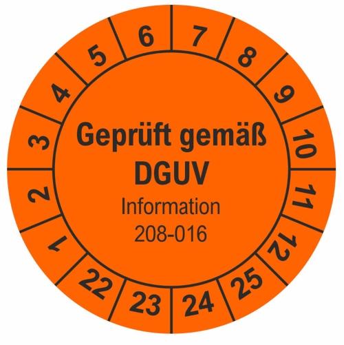 Prüfplakette Leitern und Tritte DGUV 208-016 Ø 30 mm