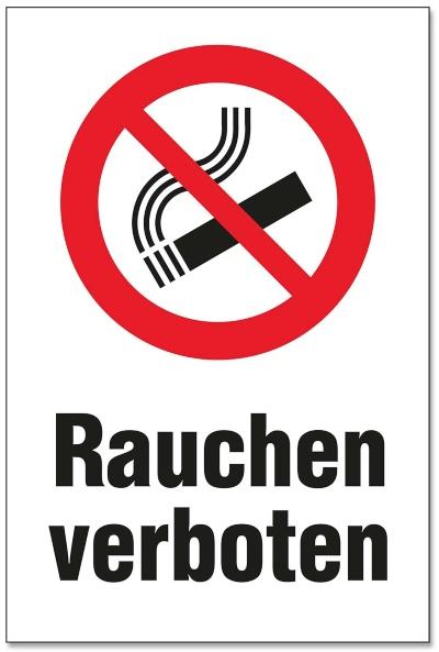 Schild "Rauchen verboten" in 2 Größen 