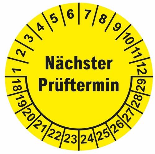 Prüfplaketten "Nächster Prüftermin" Ø 30 mm