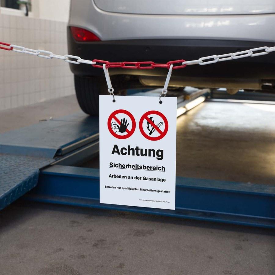 Kennzeichnungsschild "Sicherheitsbereich Gasanlage"