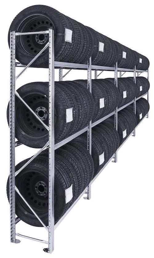 Reifenregal - Komplettangebot mit Gesamtbreite 4900 mm