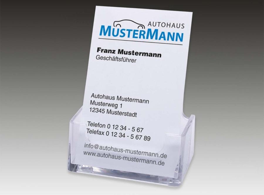 Visitenkarten Aufsteller, Hochformat