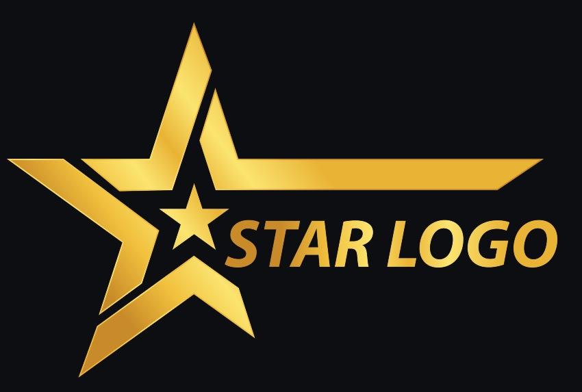 Beispiel für ein Logo, Stern mit Schriftzug : Starlogo