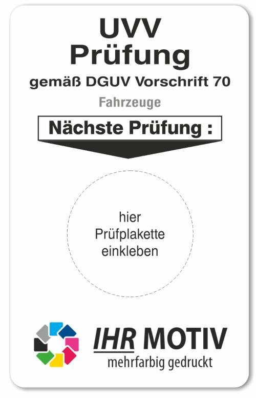 Grundplakette DGUV Vorschrift 70 - Fahrzeuge (BGV D29)