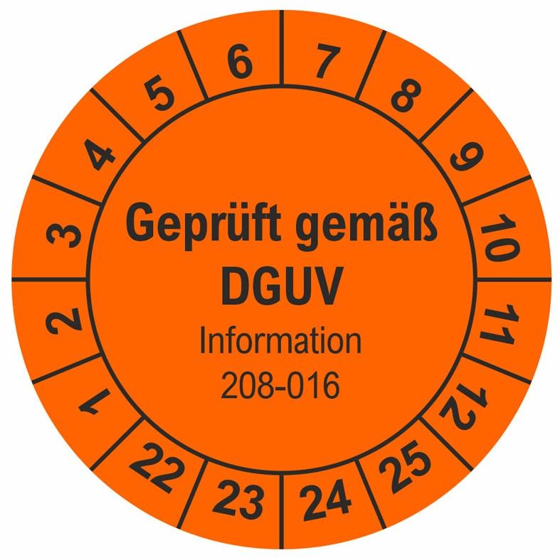 Prüfplakette Leitern und Tritte DGUV 208-016 Ø 30 mm - DGUV Vorschriften