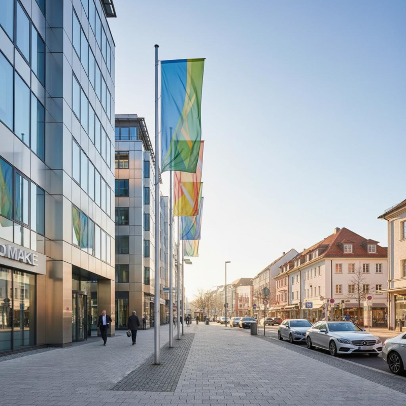 Fahnenmast 7 Meter Turnier 75 mit Teleskop Ausleger Alu 
