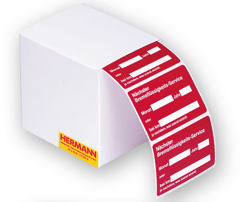 Service-Etiketten aus PVC-Folie, ohne Firmeneindruck - Nächster Service-Termin 