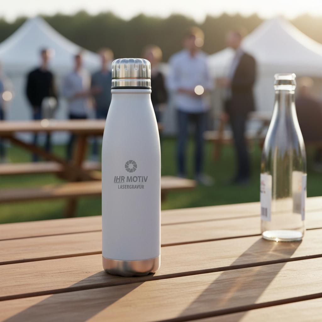 Trinkflasche ProAntiBak 500 ml mit Firmengravur bei einer Outdoor-Veranstaltung Bedruckte Trinkflasche mit Firmengravur bei einem Firmen-Outdoor-Event – Werbeartikel-Idee nach dem Kundenkontakt