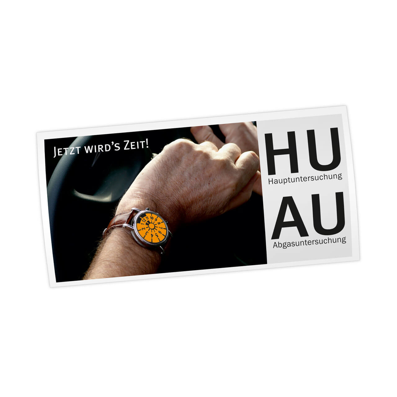 Vorschau: Maxi-Postkarte HU/AU-Erinnerung, Motiv Uhr_M1