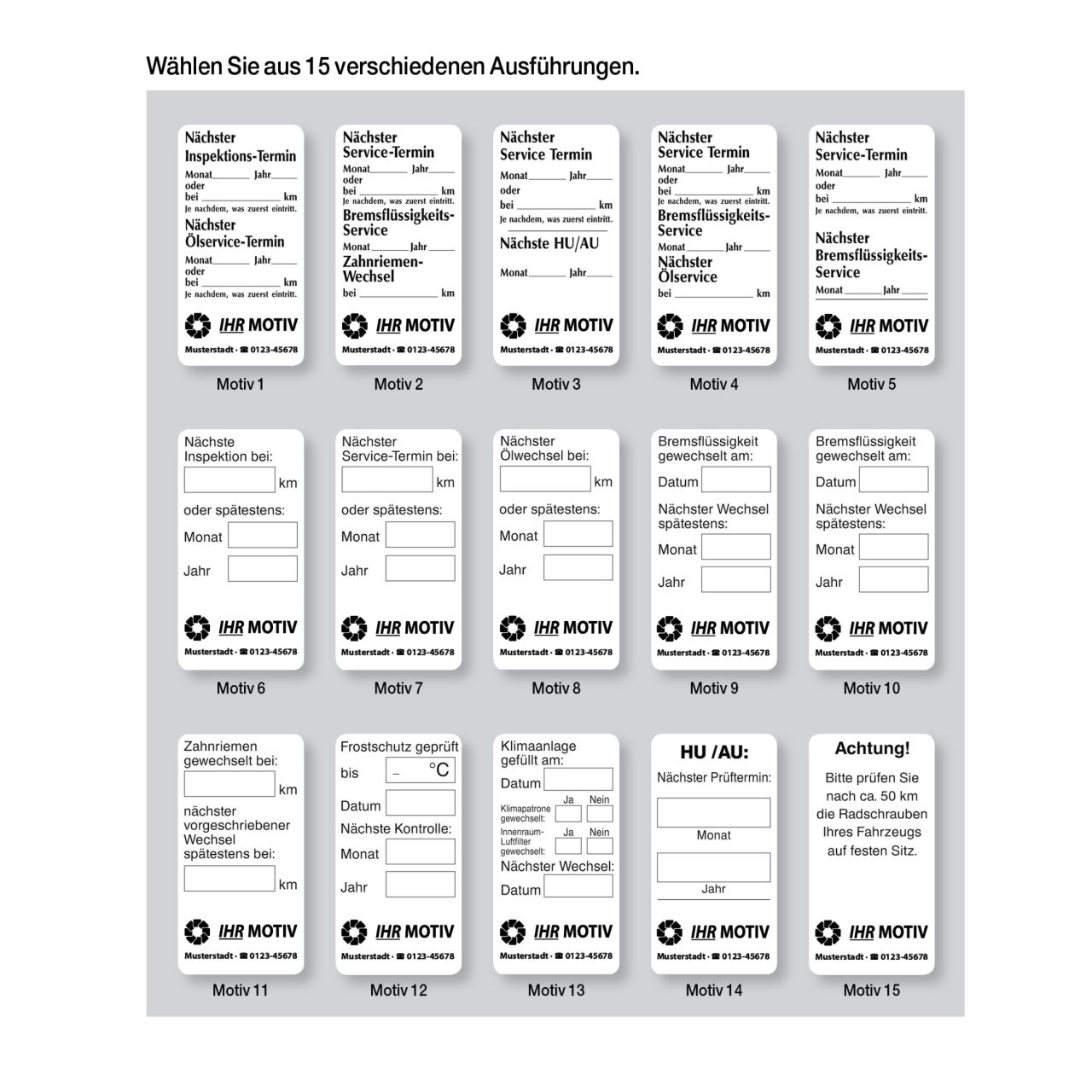 Vorschau: Service-Etiketten aus Papier, Leuchtfarbe, Größe: 34 x 65 mm