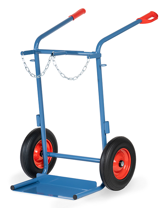 Vorschau: Fetra Stahlflaschenkarre Vollgummiräder 400x80mm für 2 Stahlflaschen bis 50 Liter