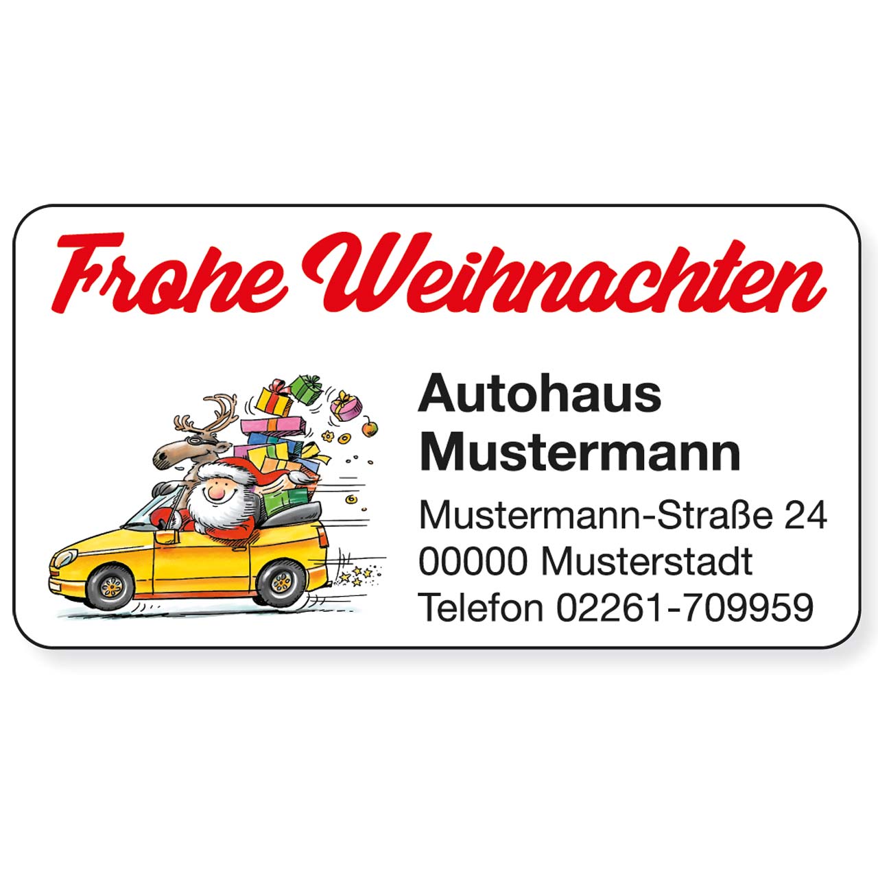 Vorschau: Weihnachts-Aufkleber, Motiv Nikolaus