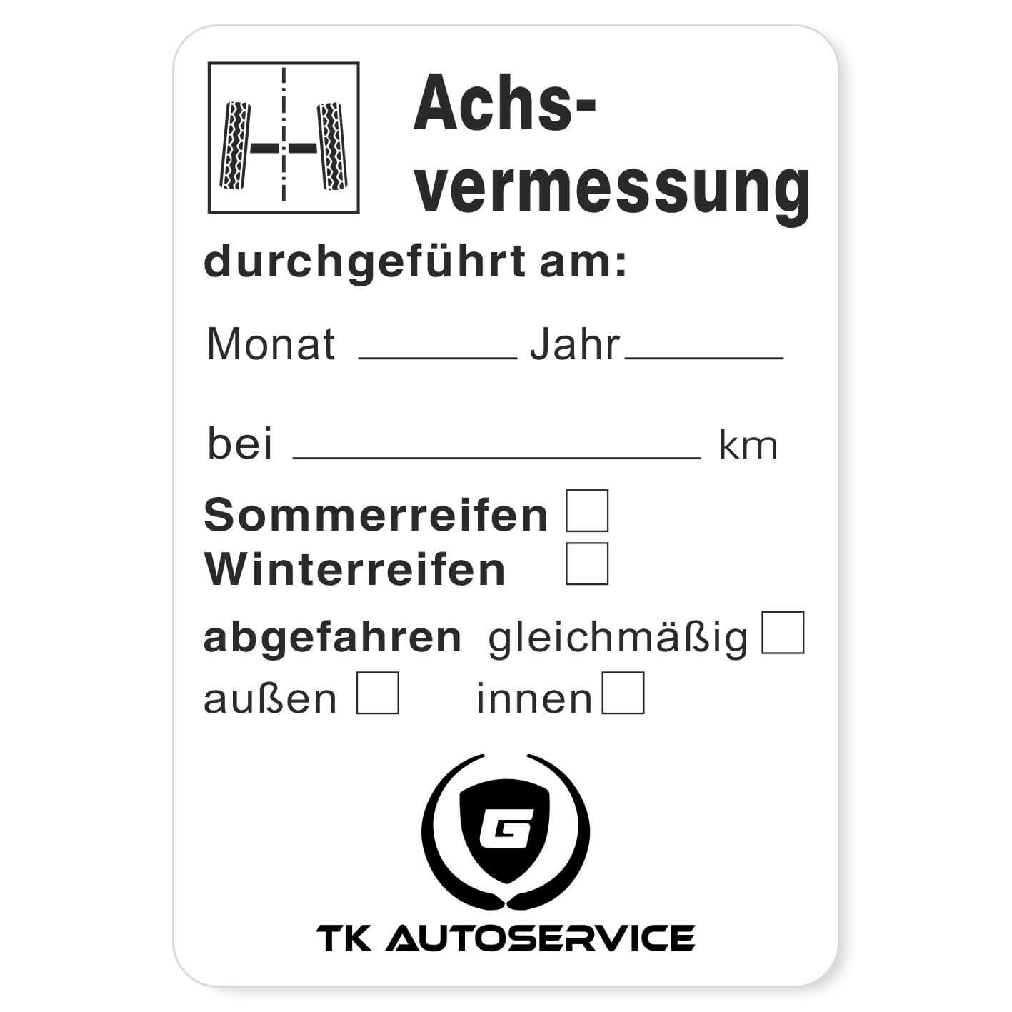 Achsvermessung Beispiel 2