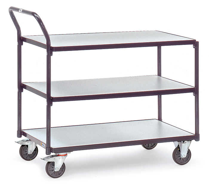 Fetra ESD-Tischwagen Ladefläche 850 x 500 mm 3 Böden