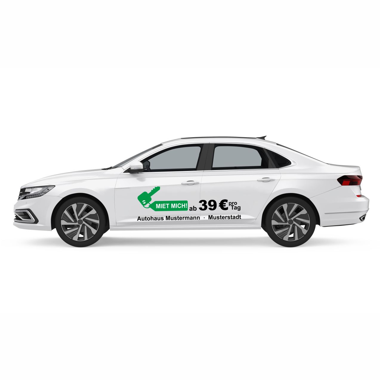 Vorschau: Autobeschriftung Mietwagen, Design 3
