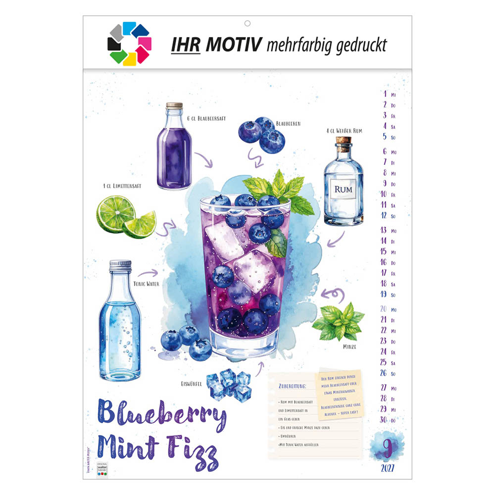 Bildkalender Mixart, Ausgabe 2027 Monat September