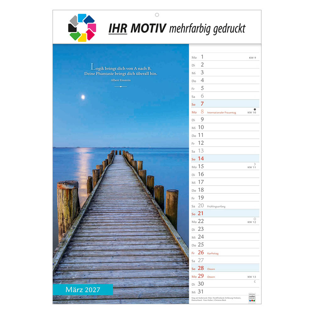 Bildkalender Wege mit Weitblick, Ausgabe 2027 Monat März