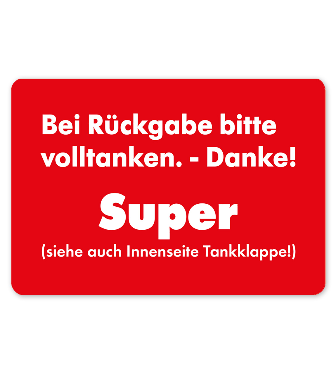Vorschau: Hinweis-Aufkleber Betankung, 60 x 40  mm