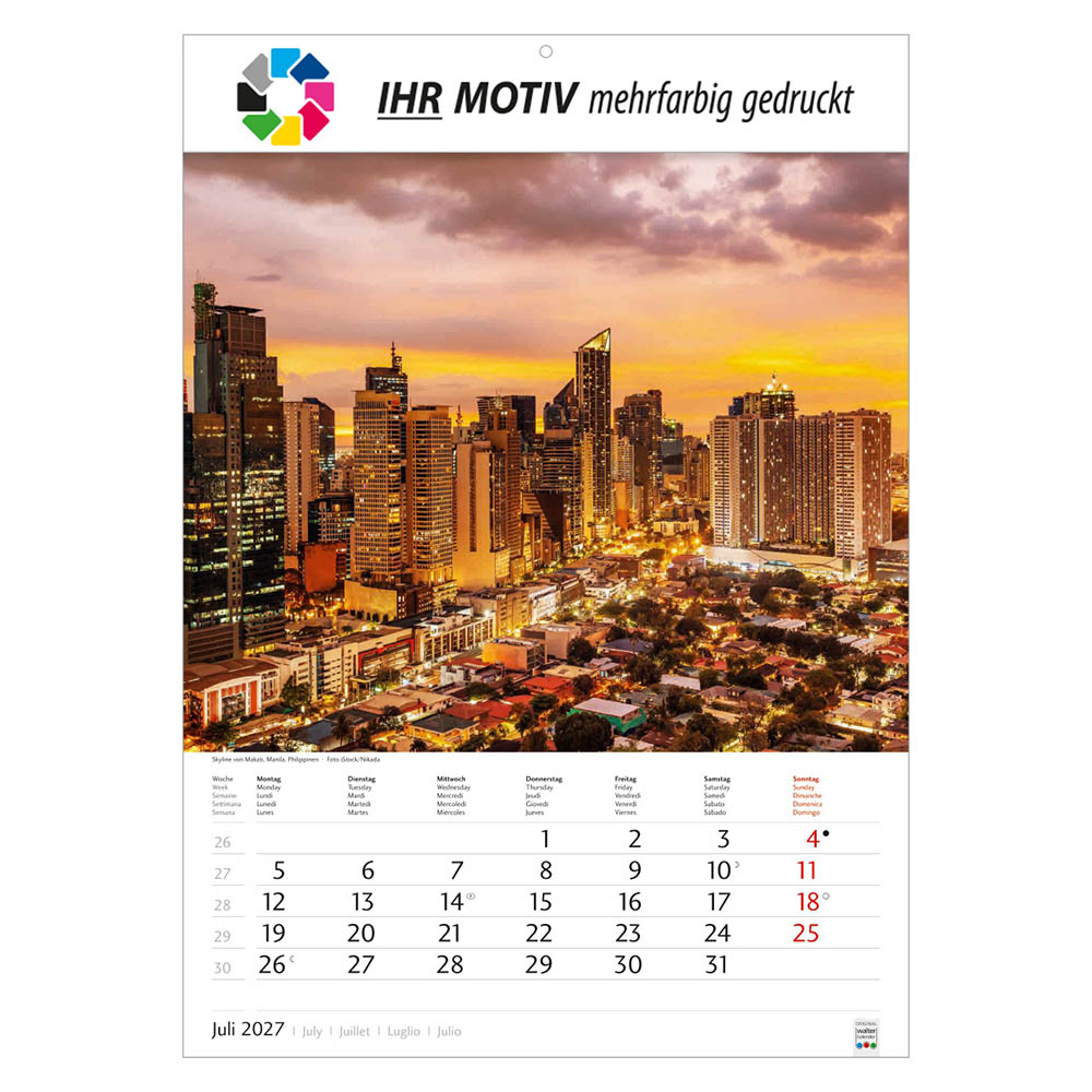 Bildkalender Metropolen, Ausgabe 2027 Monat Juli