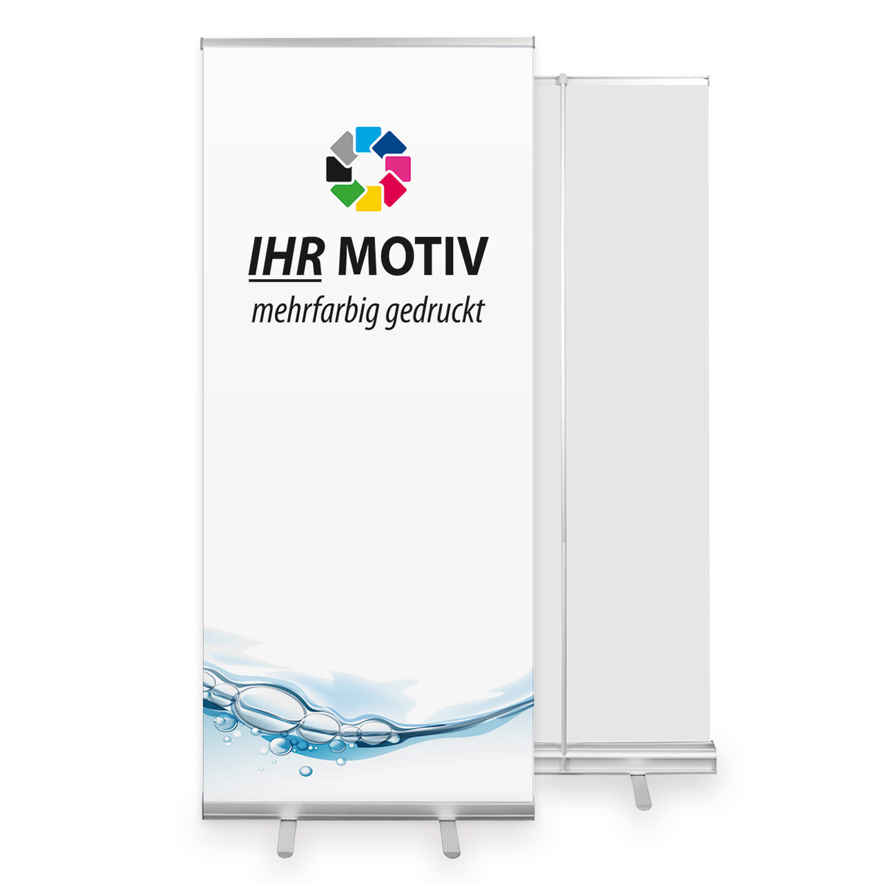 Vorschau: RollUp 85 x 200 cm PVC inkl. Druck, Standard Komplettsystem
