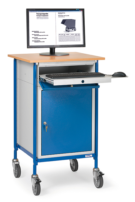 Vorschau: Fetra Rollpult Ladefläche 650 x 650 mm Schreibfläche für Computer Stahlschrank