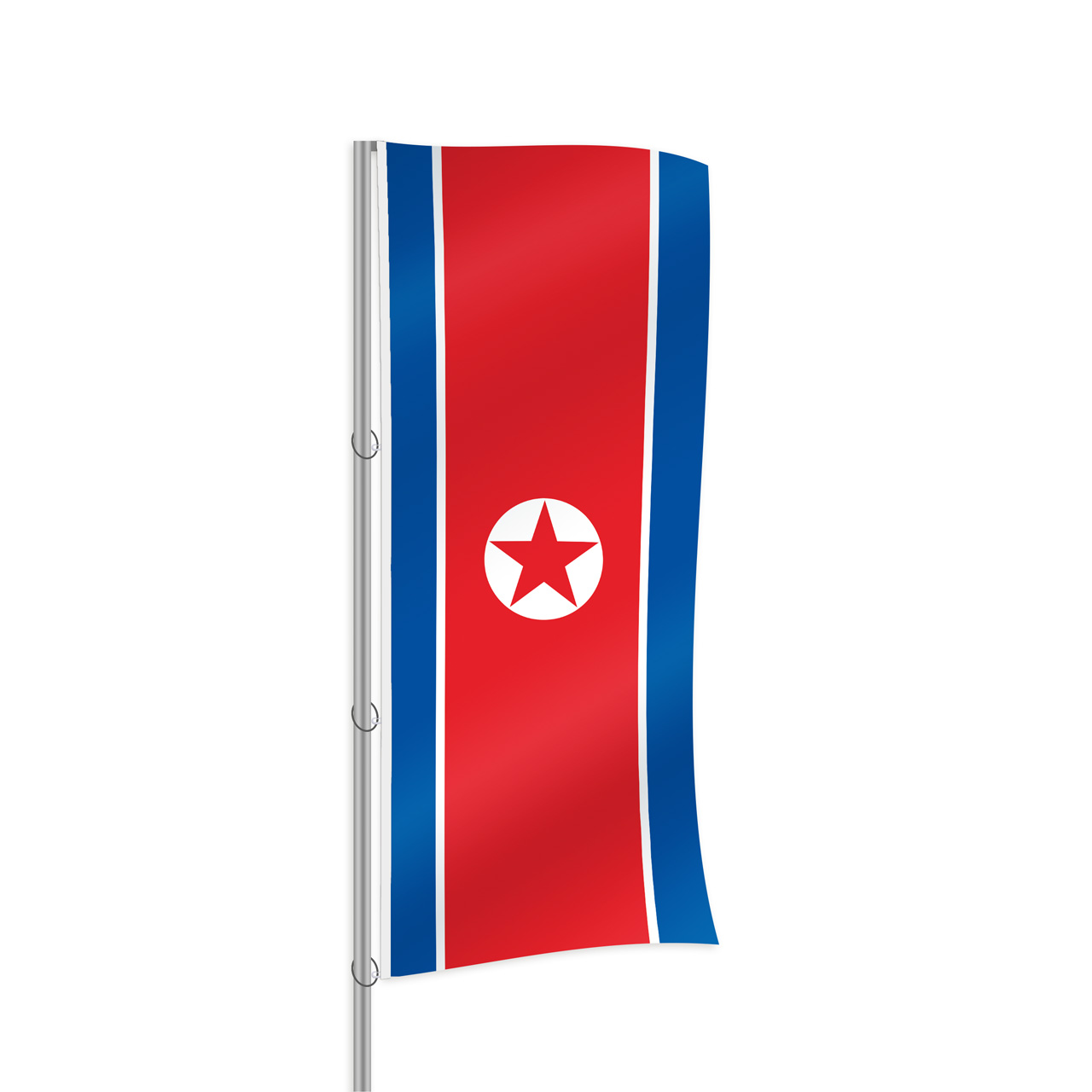 KoreaDemokratischeVolksrepublik Fahne im Hochformat kaufen