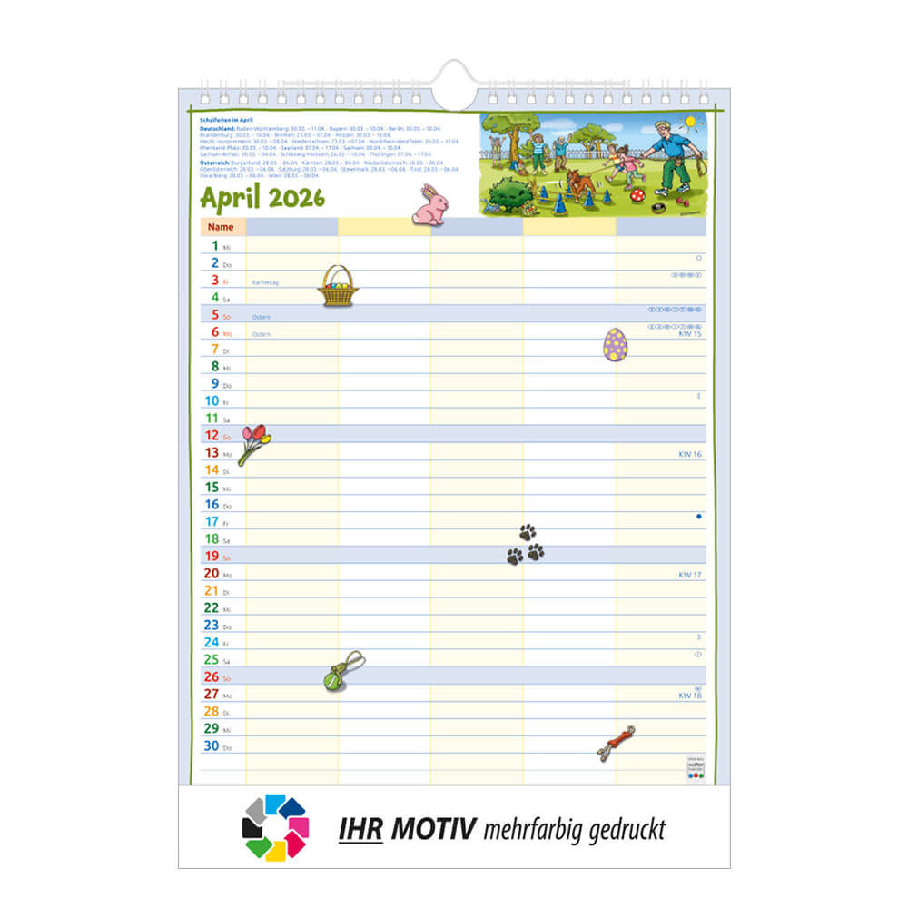 Unser Familienplaner Monat April
