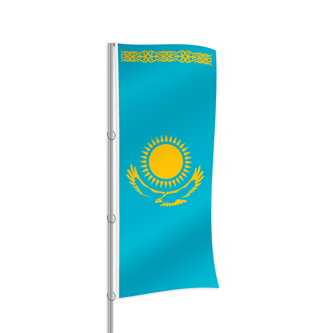 Kasachstan Fahne im Hochformat kaufen