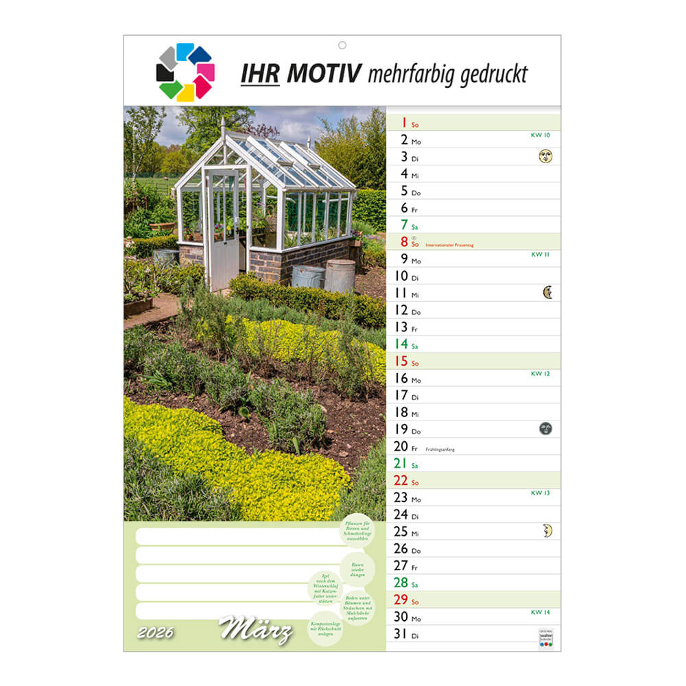 Bildkalender Günthers Gartenplaner Monat März