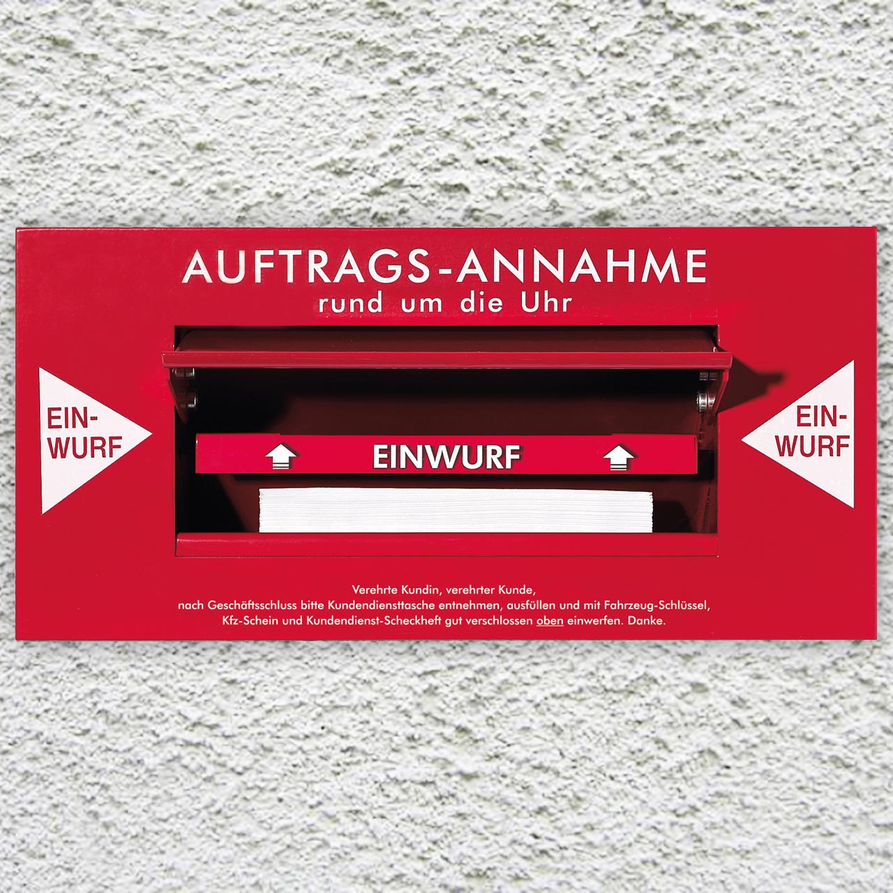 Vorschau: 24-Stunden-Annahme-Schacht, ohne Innenbox, mit 50 Kundendienst-Taschen