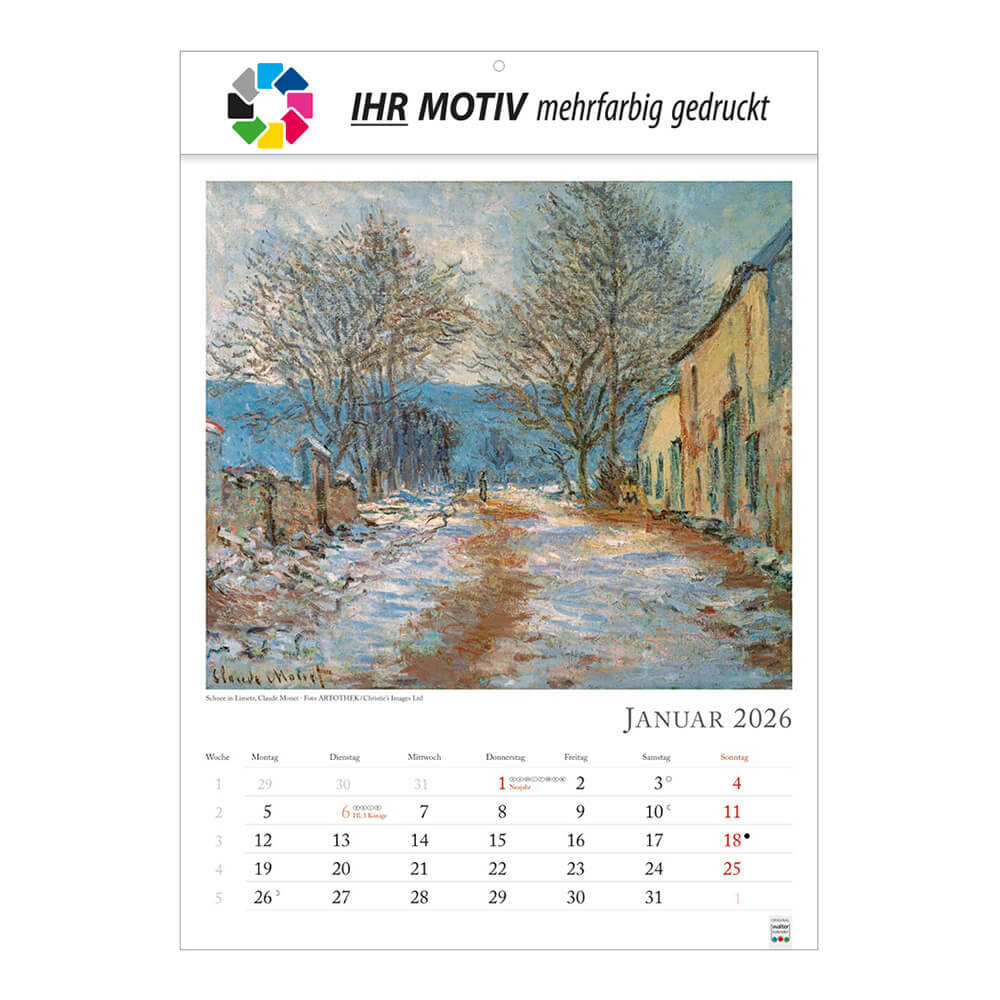 Bildkalender Kunstkalender Monat Januar