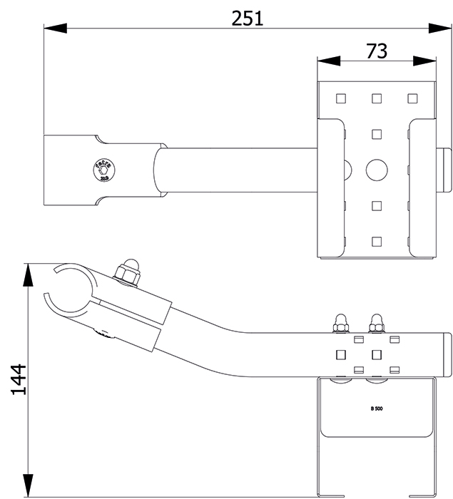 Vorschau: Fetra Flaschenhalterung für Bode-Flaschen 500ml Stellfläche 70 x 71 mm