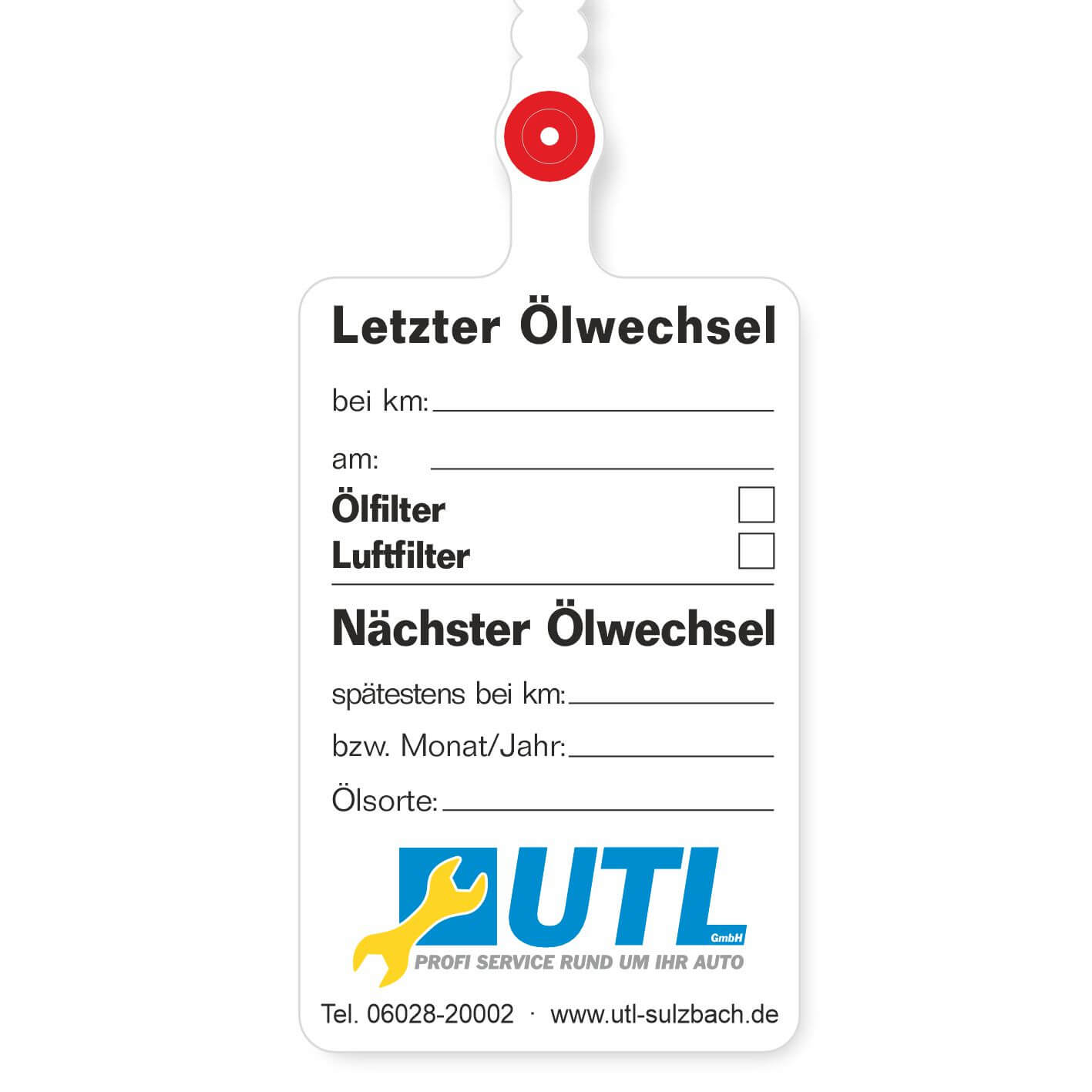 Ölwechsel-Anhänger Beispiel 2