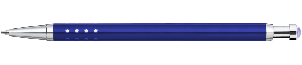 SLIMLINE DOM Druckkugelschreiber blau Clip hinten