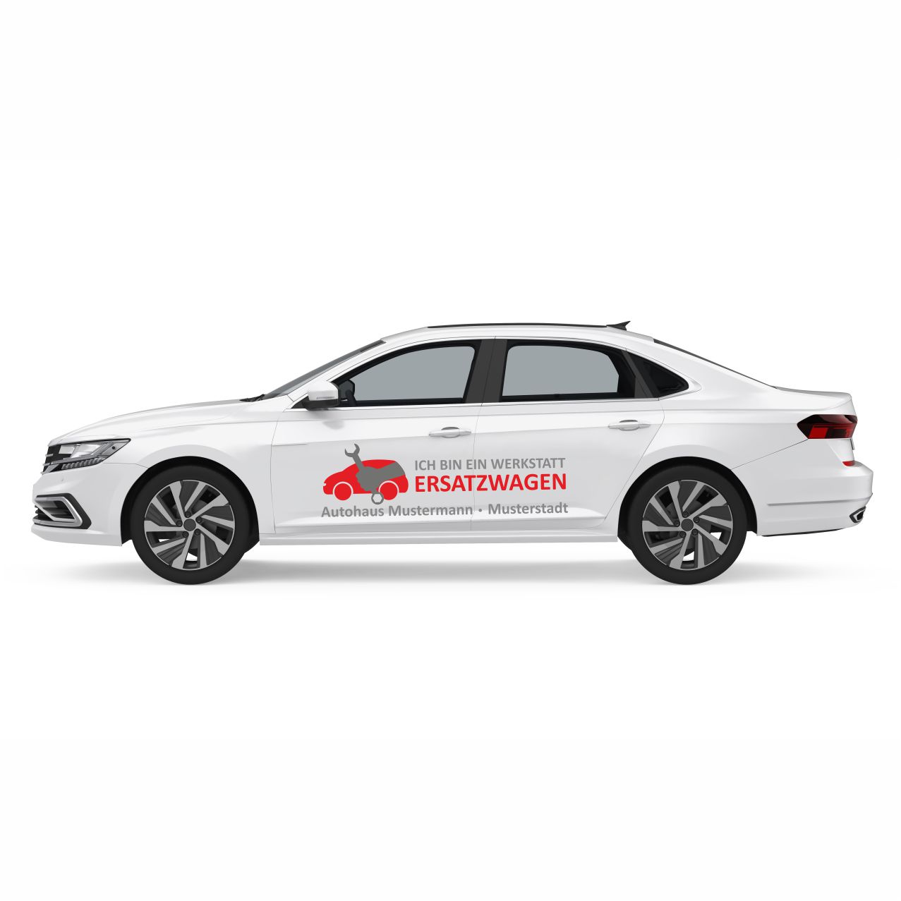 Vorschau: Autoaufkleber Autobeschriftung Ersatzwagen, Design 3