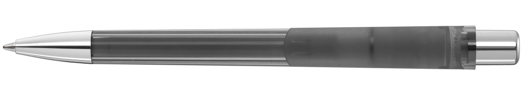 PEPP transparent SI Druckkugelschreiber anthrazit Clip vorne