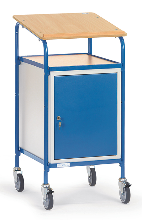 Vorschau: Fetra Rollpult Ladefläche 500 x 600 mm geneigte Schreibfläche Stahlschrank