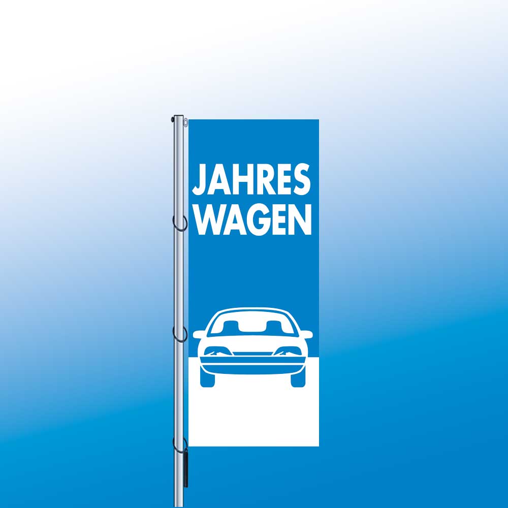 Vorschau: Fahnen 120 x 300 cm, blau