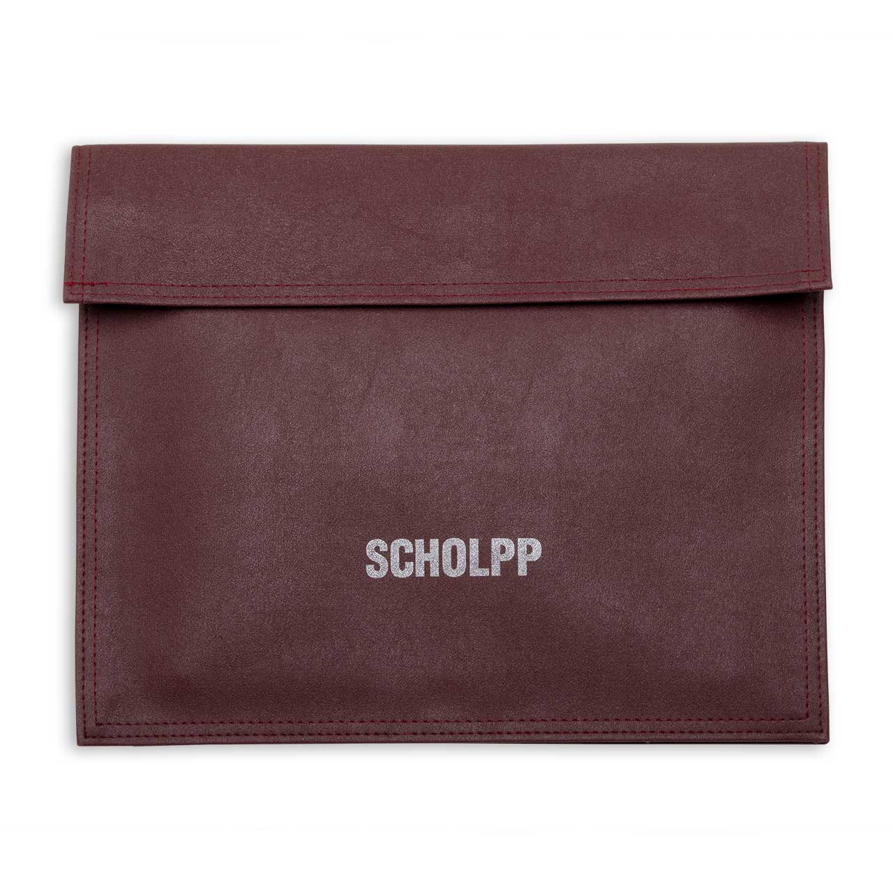Vorschau: Wagenpapiertasche im Großformat aus farbigem Kunstleder, mit Dehnungsfalte