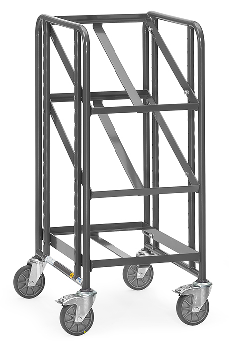 Fetra ESD-Eurokastenwagen 3 Etagen schiefergrau Ladefläche 610 x 410 mm