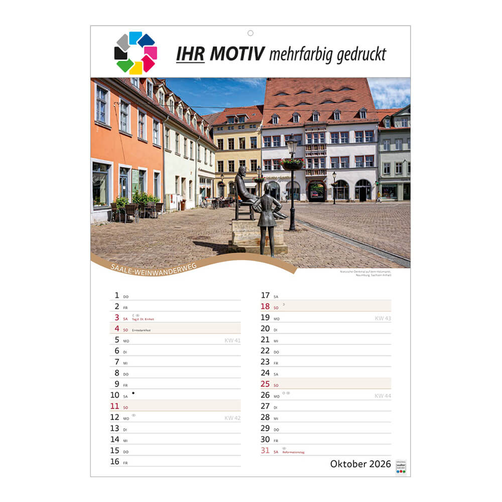 Bildkalender Rad- und Wanderwege Monat Oktober